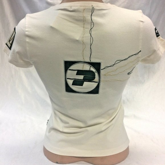 Women's Fashion Pepe Jeans Ivory | Green Tee Shirt - Picture 3 of 3